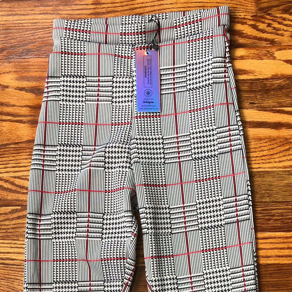 Checked houndstooth pants